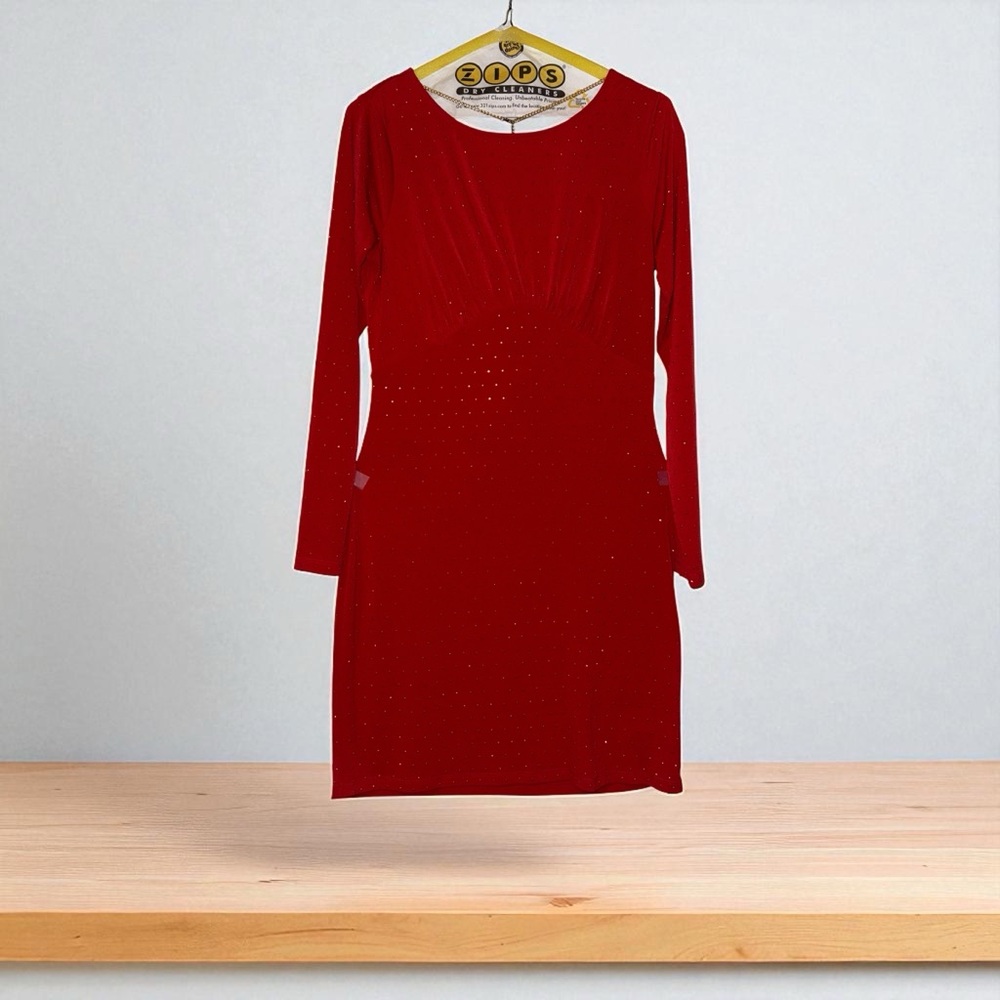 Michael Kors Red Long Sleeve Dress